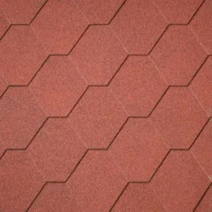 Red Hexagonal Roofing Shingles