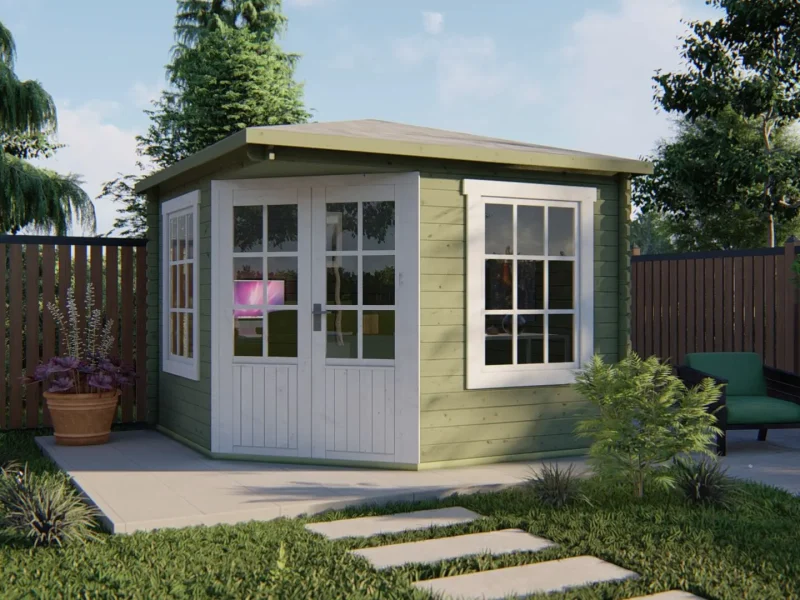 Asmund Corner Log Cabin 3.0m x 3.0m 0000