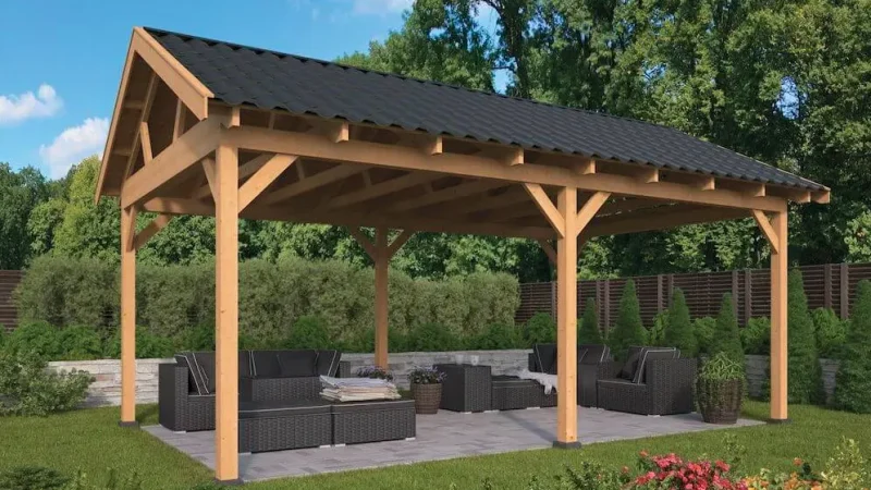 Callan Wooden Gazebo 6.78 x 4.45m 2 Callan Wooden Gazebo 6.78 x 4.45m 2