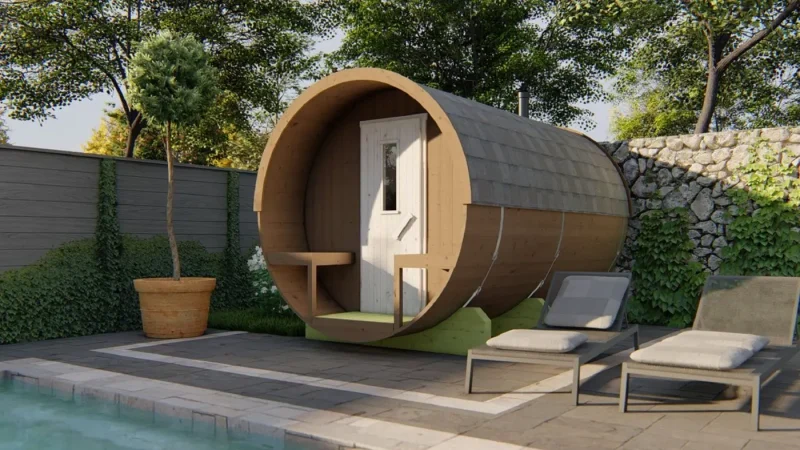 Eevi sauna barrel (Thermowood) – Ø 2.25 x 3.5m 3 Eevi sauna barrel (Thermowood) – Ø 2.25 x 3.5m 3