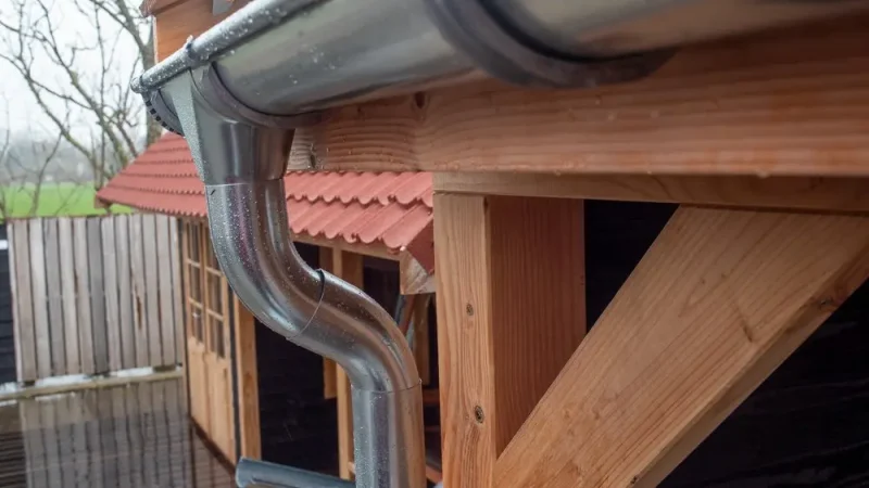 Galvanised Guttering Set 02 Galvanised Guttering Set 02
