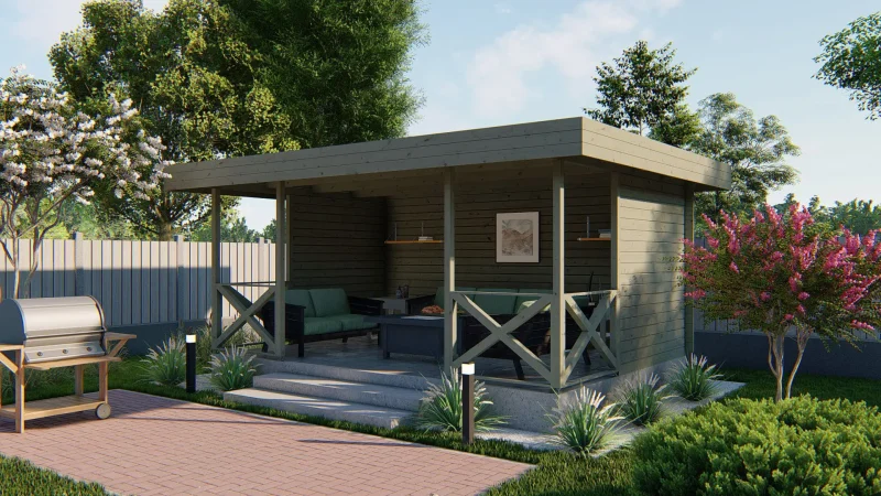 Konstantin Gazebo Log Cabin 5.0m x 3.4m 0005 Konstantin Gazebo Log Cabin 5.0m x 3.4m 0005